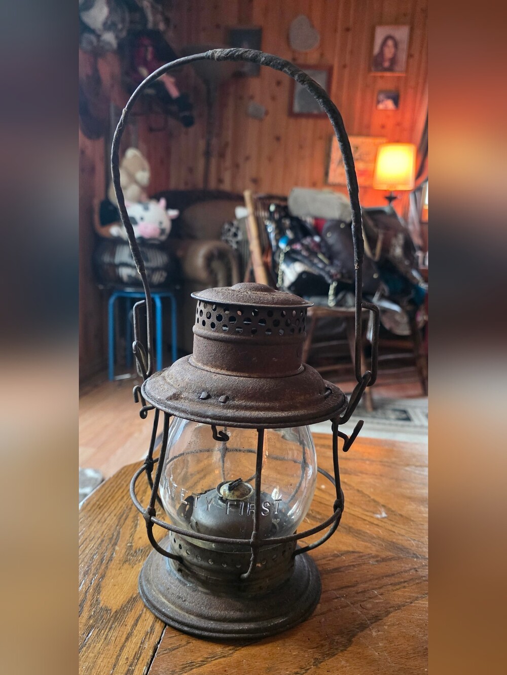 Vintage Adlake No. 250 Kero Railroad Lantern Safety First Globe